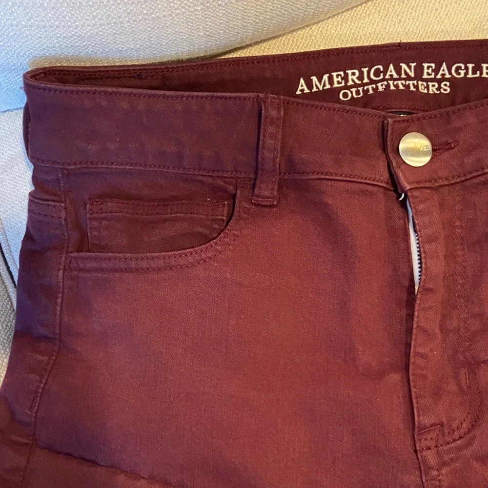 American Eagle Outfitters Women's Maroon Jean Shorts - Picture 4 of 12